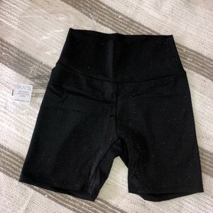 Skatie Bike Shorts - Black Glitter